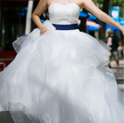 【超安い】  ウェディングドレス　結婚式　マタニティ　ブライダル　パニエ付き ドレス