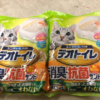 デオトイレ猫砂2L  2袋売ります。