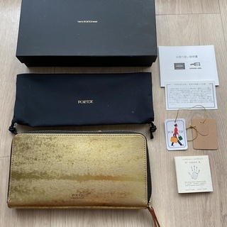 PORTER　本物金箔ジッパー長財布（ほぼ未使用）　