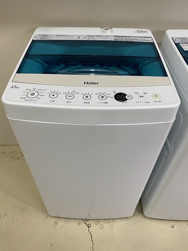 洗濯機 ハイアール Haier JW-C45A 2018年製 4.5kg 中古品