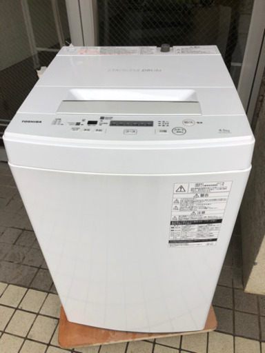 値下げ　2017年製　東芝洗濯機AW-45M5 中古品