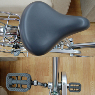 自転車 27インチ シルバー 3段切替付き 鍵・カゴ・ベル付き シティー