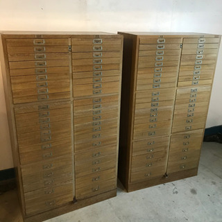 計88杯 引き出し A4 棚 ケース 古道具 書類棚 薬棚 タンス 収納 古材
