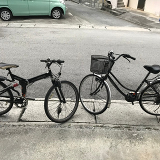 自転車2台(ママチャリ&折りたたみ)6段ギヤー付
