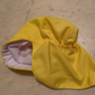 カラー帽子　黄色　水色