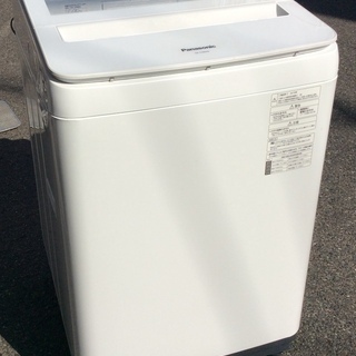 【RKGSE-245】特価！Panasonic/インバーター全自動洗濯機/8kg/NA-FA80H6-W/中古品/2019年製/当社より近隣地域無料配達