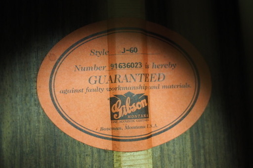 ビンテージ】Gibson J-60 アコースティックギター / ドレッドノート