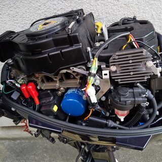 トーハツ船外機4サイクル9.9馬力インジェクションモデル(tohatsu-msf9.9d ef トランサムL）セル付き
