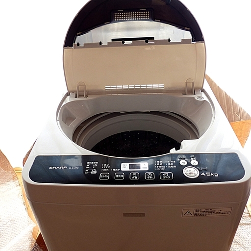 値下げ！ とっても綺麗♪　高濃度洗浄・風乾燥♪　SHARP 全自動洗濯機 ES-G45RC 2016年製 4.5kg