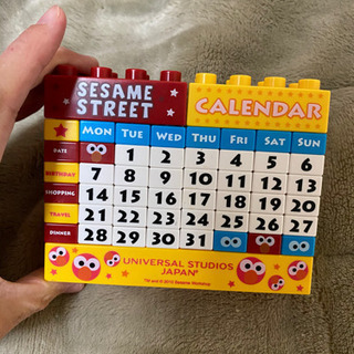 USJ セサミストリート　エルモ　ブロック　カレンダー