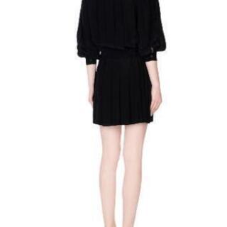 定価30万弱 MIUMIU 黒 襟付き 上品 パール ワンピース ドレス