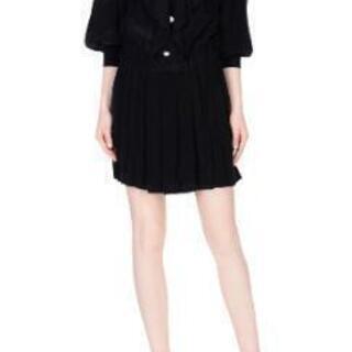 定価30万弱 MIUMIU 黒 襟付き 上品 パール ワンピース ドレス