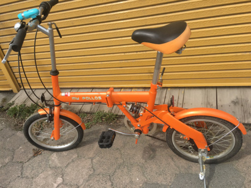 折りたたみ自転車 ♪  可愛いオレンジ 16インチ