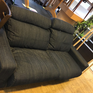 人気! 無印良品 MUJI 羽毛 2.5Pワイドソファ デニム生地 カバーリングソファ