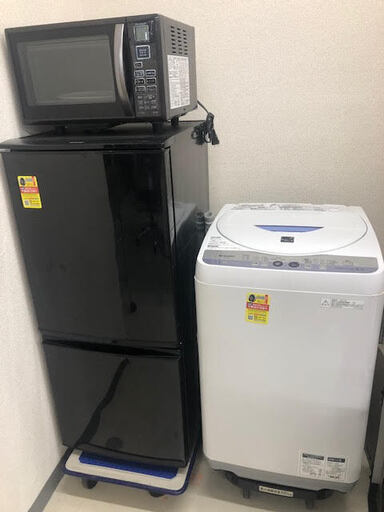 家電３点セット　19800円＋税　激安！　冷蔵庫　洗濯機　電子レンジ　新生活応援キャンペーン　生活家電　シャープ　大人気　GM035　リサイクルショップ　ケイラック朝霞田島店　中古　引越し　単身赴任　１人暮らし　埼玉県　朝霞　新座　和光市　富士見市　志木 　浦和　大宮