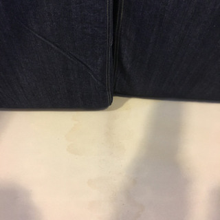 人気! 無印良品 MUJI 羽毛 2.5Pワイドソファ デニム生地 カバーリングソファ