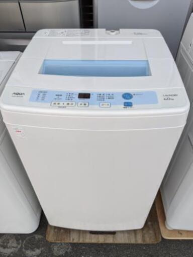 洗濯機 AQUA 6kg 2014年製【安心の3ヶ月保証★送料に設置込】