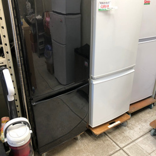 SHARP 2ドア ブラック どっちもドア 冷蔵庫 2016年製 sj-d14b