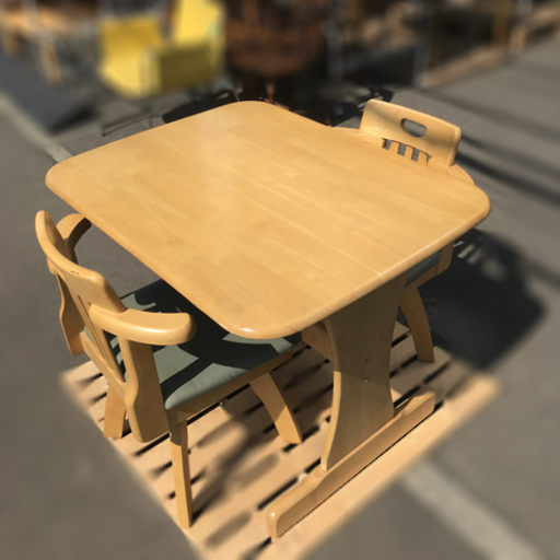 【自社配送は札幌市内限定】ダイニングテーブル 回転イス ×2脚 セット長谷川産業 コボル テーブル COBOL TABLE DT-90  長谷川産業 コボル チェアー COBOL CHAIR DCⅡ ×2脚