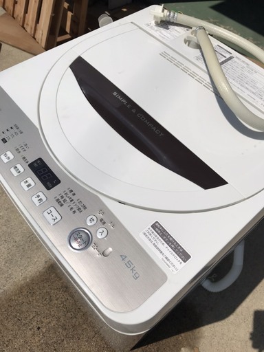 全自動洗濯機 ES-GE4B　2018年製　4.5キロ　美品