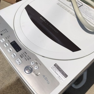 全自動洗濯機 ES-GE4B　2018年製　4.5キロ　美品