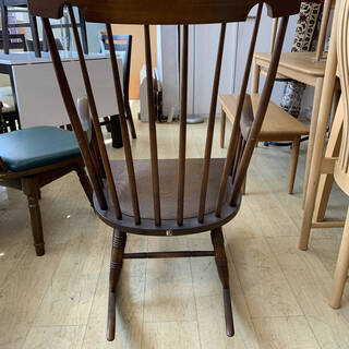 木製ロッキングチェア ブラウン　キツツキ　引取り歓迎 vintage キツツキ 木製ロッキングチェア ブラウン