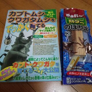 値下げ😊カブトムシ、クワガタの育て方の本とのぼり木セット