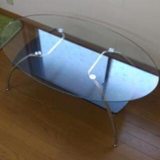 【売約済み】楕円ガラスセンターテーブル