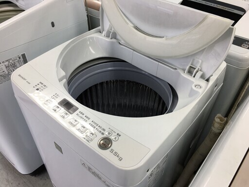 シャープ5.5K洗濯機　2016年製！！　分解クリーニング済み！！！