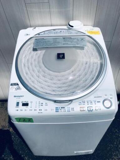 122番 SHARP✨電気洗濯乾燥機✨ES-TX810-S‼️