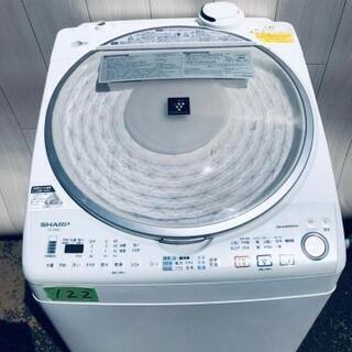 122番 SHARP✨電気洗濯乾燥機✨ES-TX810-S‼️