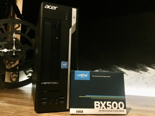 店頭にて売却済み。ご覧頂きありがとうございました。【一宮でWindows10搭載機！2017年製 デスクトップPC　Acer Intel 新品SSD】一宮市のパソコン屋 Mr.Carnival（ミスカニ）です！パソコン修理・中古パソコンの販売、iPhone\u0026iPad修理店【クレカ\u0026PayPay\u0026メルペイ使えます！】店頭在庫PCのご紹介です！受け渡しは店舗にて(^^)/【デスクトップパソコン エイサー デスクトップ 新規格DDR4 RAM４GB/新品SSD240GB】