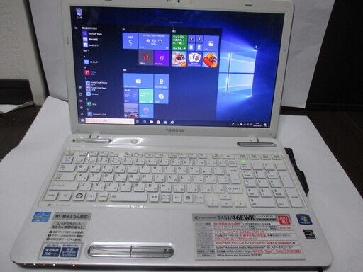 【BATT新品格安】東芝dynabook T451/46EW Ｋ／Corei7ノートパソコン／Win10Home／640GB 中古動作品
