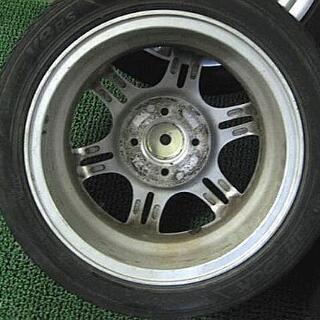車のパーツ 「商談中」165/55R14 ホイール付き夏タイヤ 4本