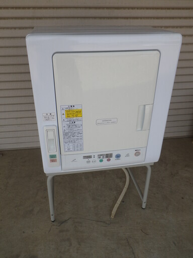 ■配達可■日立 衣類乾燥機 4.5kg DE-N45FX ピュアホワイト 排水ホース付き 左開き家庭用　2014年製