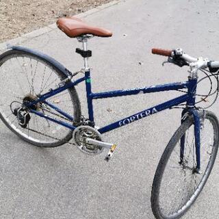 クロスバイク FORTERA クロスバイク SHIMANO WBS ネイビー 21段変速