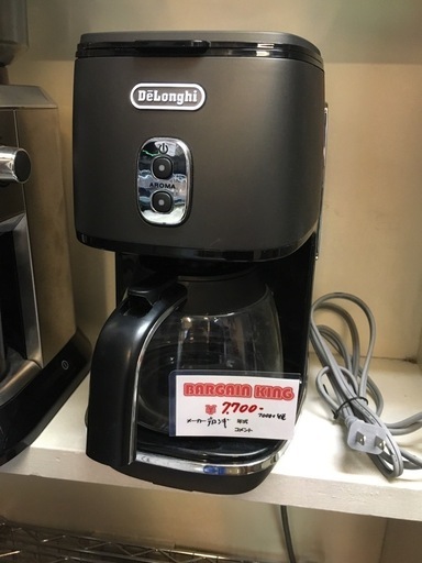 美品！！デロンギ ディスティンタコレクション　ドリップコーヒーメーカー　ICMIO11J-BK