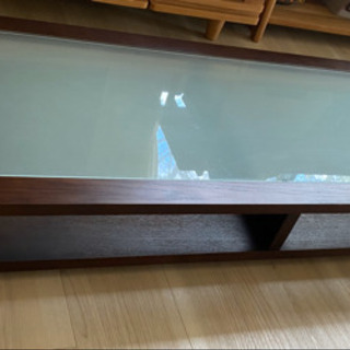 DIY用  磨りガラス 天然木ローテーブル 天板のみ