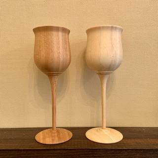 木製ワインペアグラス