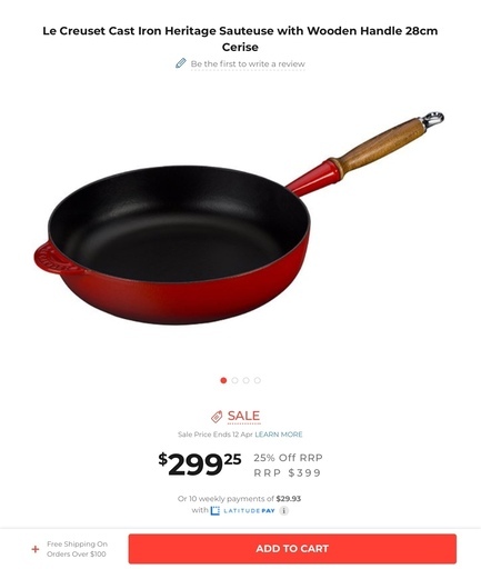 ル・クルーゼ 木製取手 フライパン28cm ル・クルーゼ 木製取手 フライパン28cm