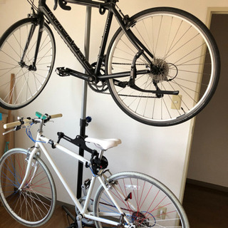 【取引者決定しました】室内自転車スタンド 2台用 角度調整可能