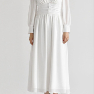 カエン　白ワンピース　kaene ブライダル　ドレス　ホワイト　前撮り　二次会