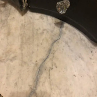 アンティーク　鏡付きチェスト　ブラック　大理石