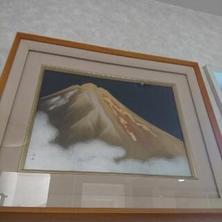 漆画富士山