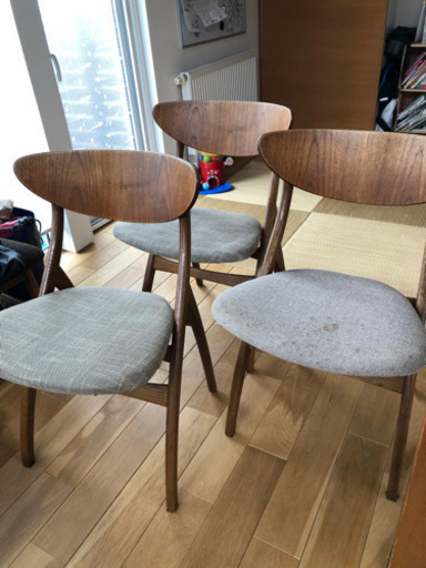 北欧ビンテージ家具　ダイニングチェア3脚セット