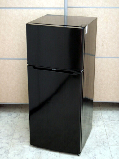 ハイアール 130リットル 2ドア 冷蔵庫 JR-N130A ブラック スリムボディ ☆2018年製