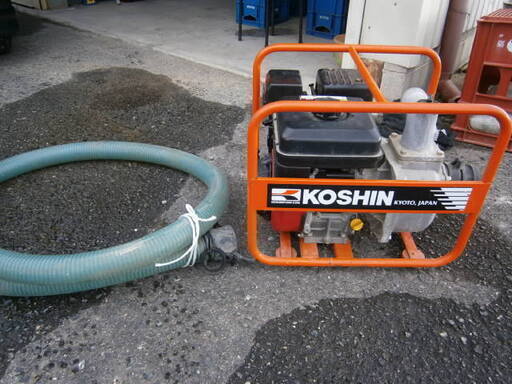 工進 エンジンポンプ くみ上げホース・取説、箱付き 動作確認済 ワン