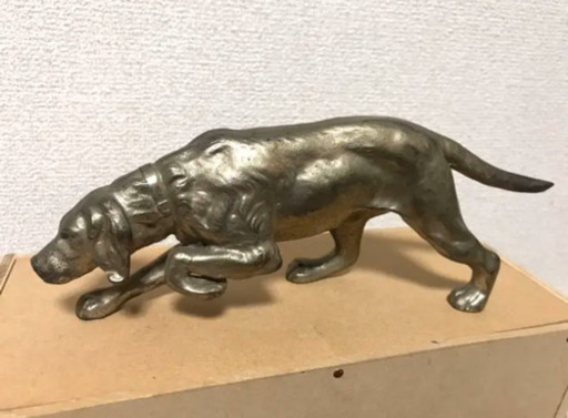 鋳金　美術工芸品　犬