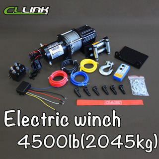 シーエルリンク電動ウインチ12Vジムニー小型車ワイヤーロープ4500lb  