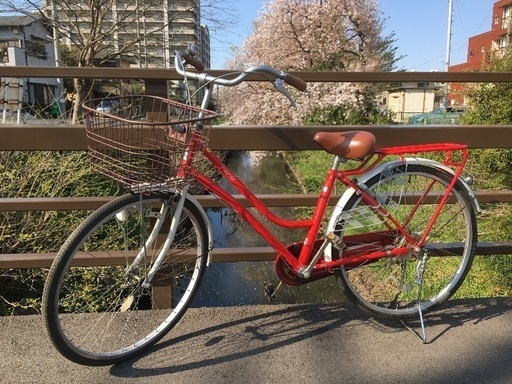 (chariyoshy 出品)美品26インチ　自転車　赤色